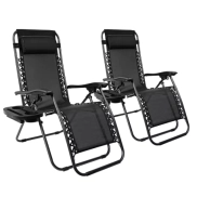 Tumbonas Plegables Negras T-Lovendo - Pack de 2 a 24,15€