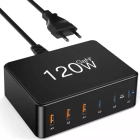 Cargador USB de 6 Puertos y 120 W de Potencia