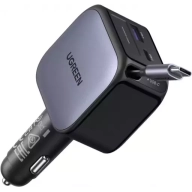 Cargador Ugreen retráctil 60W para coche