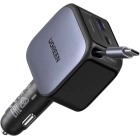 Cargador Coche UGREEN 60W Retráctil y Carga Rápida