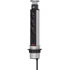 Regleta retráctil Brennenstuhl con 3 tomas y 2 USB