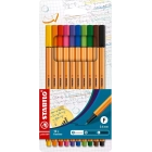 STABILO Rotuladores Punta Fina: Estuche de 10 Colores