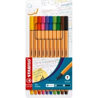 STABILO Rotuladores Punta Fina: Estuche de 10 Colores