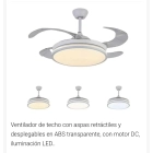 Ventilador LED de Techo en Varios Colores