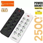 Regleta con 6 USB y 10 enchufes