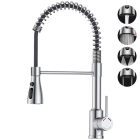 Grifo Monomando Extensible, 4 Rociados, Rotación 360°