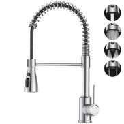Grifo Monomando Extensible, 4 Rociados, Rotación 360°