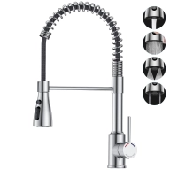 Grifo Monomando Extensible, 4 Rociados, Rotación 360°