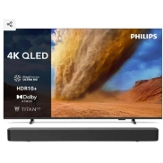 Smart TV Philips 65" 4K UHD QLED con Barra de Sonido TAB4000