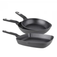 Sartenes de Aluminio Forjado 20 y 24 cm + Grill 26 cm Black Force