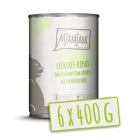 Gatos, ternera con calabaza Mjamjam 400g 6 unidades