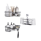 Estante de Acero Inoxidable sin Taladro con Soporte para Cepillos