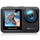 Cámara Deportiva WOLFANG 4K Doble Pantalla y EIS 40M Subacuática