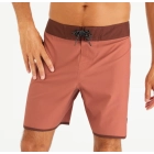 Bañador largo marrón sepia para hombre 18"