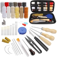 Herramientas de cuero DIY: agujas y hilo encerado