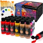 Kit de Pintura Acrílica 37 PCS: 24 Colores + Pinceles y Paleta