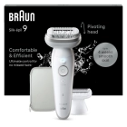 Silk-épil 9 Braun SES9-041, Depiladora Blanca y Plateada