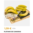 1,39€ el Kilo de Plátano de Canarias