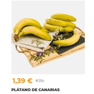 1,39€ el Kilo de Plátano de Canarias