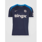 Top Nike K de Chelsea, azul marino, con mangas cortas