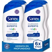 Sanex Kids Gel de Ducha Cuidado Experto 6x 475ml