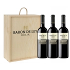 Estuche de madera con 3 botellas Reserva de vino tinto Rioja