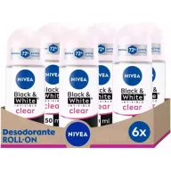 NIVEA Original 6x Roll-on Black & White Invisible