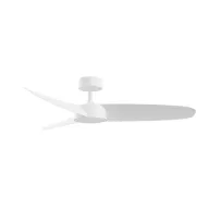 Ventilador blanco silencioso DC Inspire Huelva con luz 132 cm