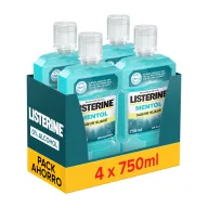 Listerine Suave Mentol sabor (4x750 ml)