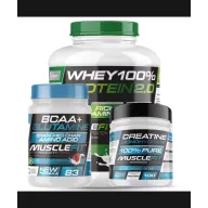 Proteína Whey 2kg + Creatina 300g + BCAA y Glutamina 500g