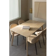 Mesa Comedor Madera Clara 150x90 cm Kerhen Marrón Fresno