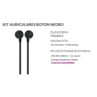 Auriculares de botón negros kit