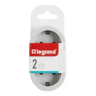 Adaptador Doble 2P+T LEGRAND con 2 Tomas de Corriente