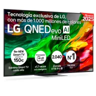 Smart TV LG 75" QNED MiniLED 4K, Dolby Vision y WebOS 25