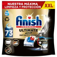 Pastillas para Lavavajillas Finish Ultimate Plus Infinity Shine 73.
