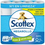 Papel Higiénico Scottex Megarollo Seco 16 rollos