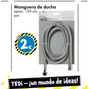 Manguera de ducha 150 cm por solo 2€