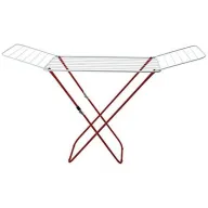 Tendedero plegable metálico 18 m, rojo y blanco