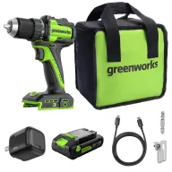 Taladro atornillador Greenworks 24V, ligero y sin cable