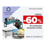 Rebajas en productos, hasta 60% de descuento (más info)