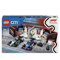 Garaje de F1 LEGO con Coches Mercedes-AMG y Alpine