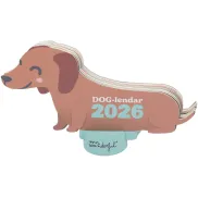 Calendario 2026 de sobremesa: Perro salchicha y animales