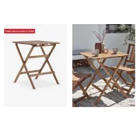 Mesa de madera dura RUNEBAKKEN A62xL62 para balcón