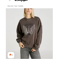 Sudadera mujer Jack and Jones con print frontal en tallas variadas