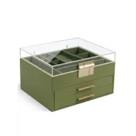 Joyero grande KAMIER KM-1028, 3 niveles y 2 cajones