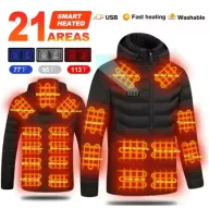 Chaqueta térmica para hombre con 2521 áreas de calefacción