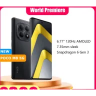 Smartphone 5G POCO M8: 8GB RAM, 256GB/512GB, 50MP