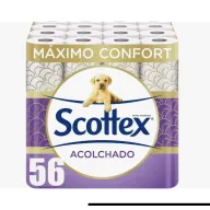 Papel higiénico Acolchado Scottex - 56 rollos en 7 packs