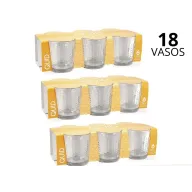 Set de 3 vasos bajos de vidrio aptos para lavavajillas 26cl