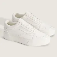 Zapatillas Vans Old Skool Platform de cuero para mujer